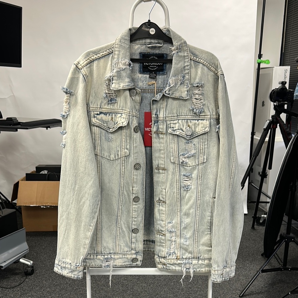 Light Blue Lightweight Denim Shirt Jacket